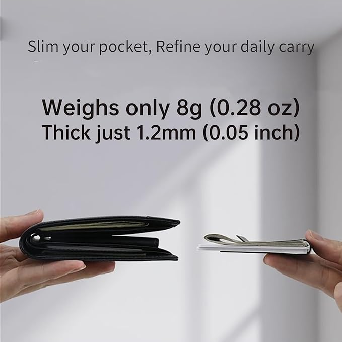 Carbon Fiber Wallet Money Clip for Cash and Credit Card