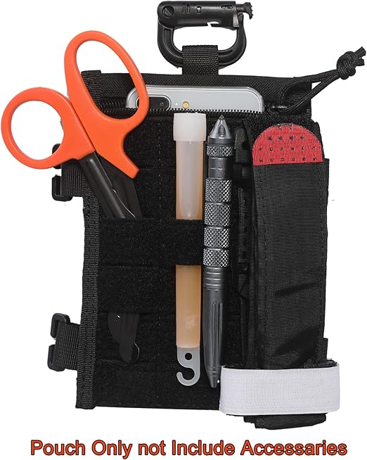 Horizontal Molle Patch Panel Zipper Pouch