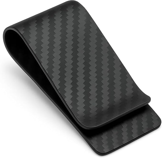 Carbon Fiber Wallet Money Clip for Cash and Credit Card