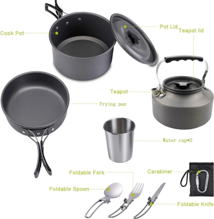 Camping Cookware Set (9 Pieces)