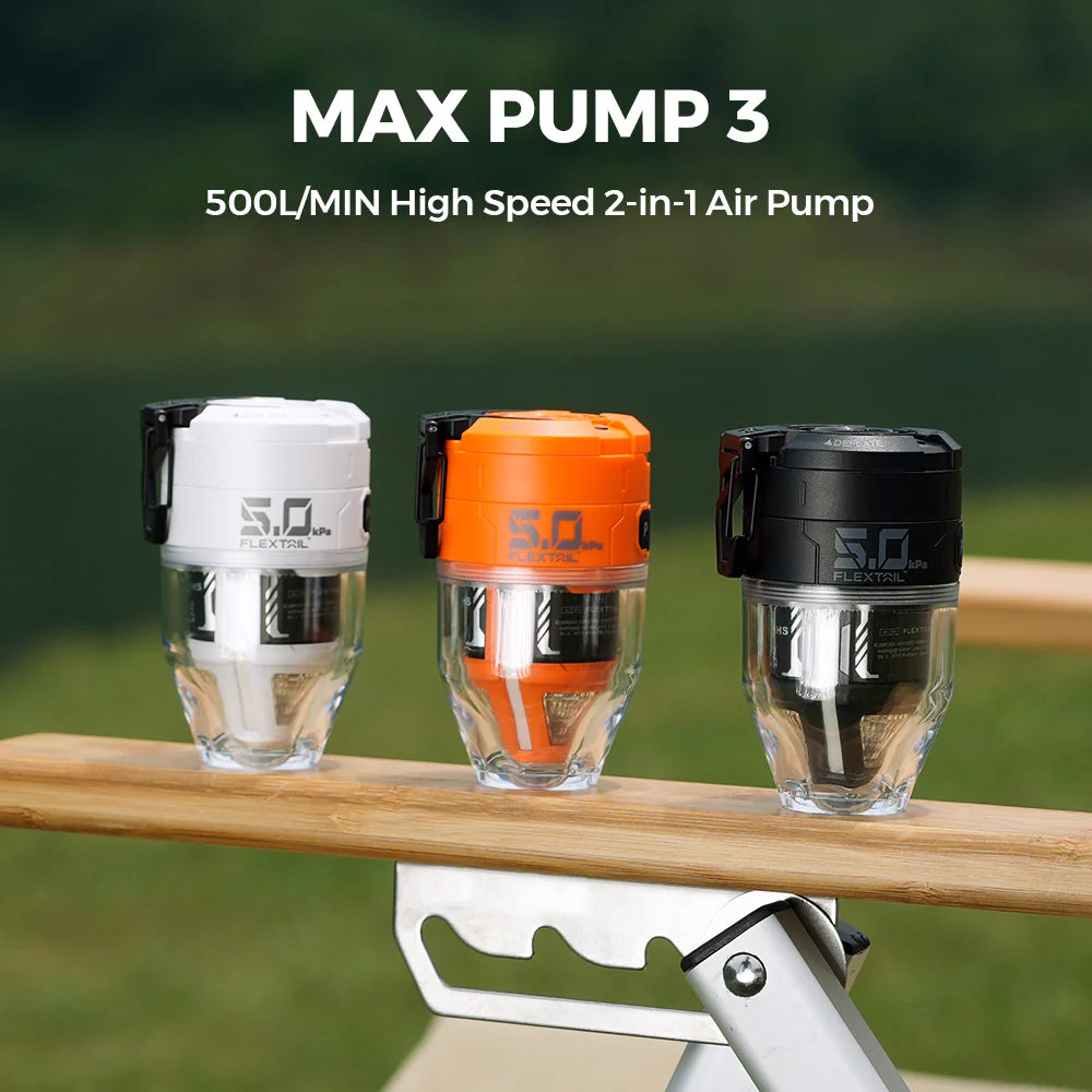 MAX PUMP 3 - High Speed 2-in-1 Rechargeable Air Pump With Box