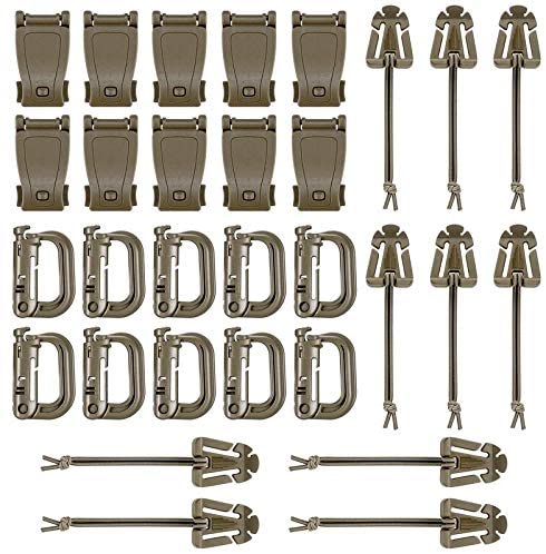 BOOSTEADY Kit of 30 Attachments for Molle Bag Tactical Backpack