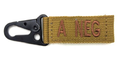 BLOOD TYPE KEYCHAIN KHAKI