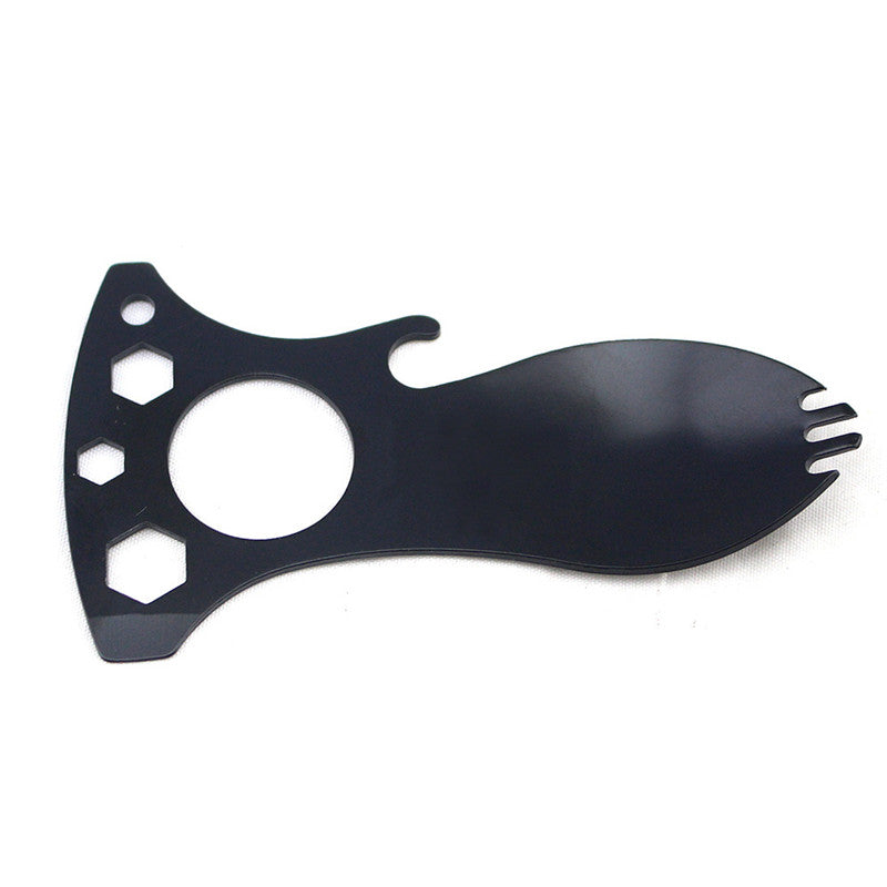 7 في 1 متعددة المهام باللون الأسود EDC Spork 