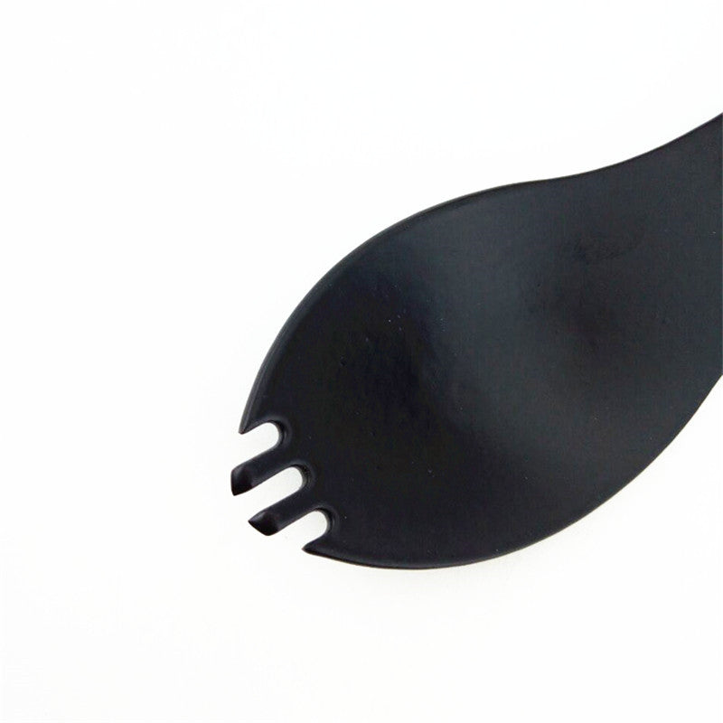 7 في 1 متعددة المهام باللون الأسود EDC Spork 