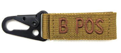 BLOOD TYPE KEYCHAIN KHAKI