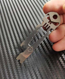 (Silver)Skull Survival Pocket Tool Key - أداة متعددة الاستخدام