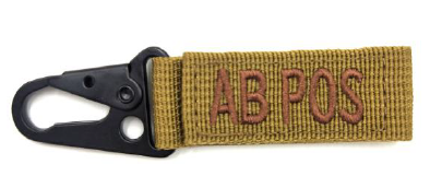 BLOOD TYPE KEYCHAIN KHAKI